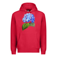 Cardinal Blue  hydrangea Premium Hoodie - ArtMosaic