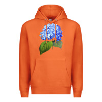 Carrot Blue  hydrangea Premium Hoodie - ArtMosaic