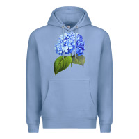 Colony Blue Blue  hydrangea Premium Hoodie - ArtMosaic