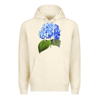 Sandshell Blue  hydrangea Premium Hoodie - ArtMosaic