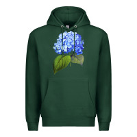 Sports Green Blue  hydrangea Premium Hoodie - ArtMosaic