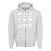 Dove Grey Animals Of The World Zipper Hoodie - Bettercallsaul