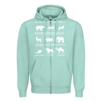 Seafoam Animals Of The World Zipper Hoodie - Bettercallsaul