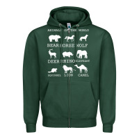 Sports Green Animals Of The World Zipper Hoodie - Bettercallsaul