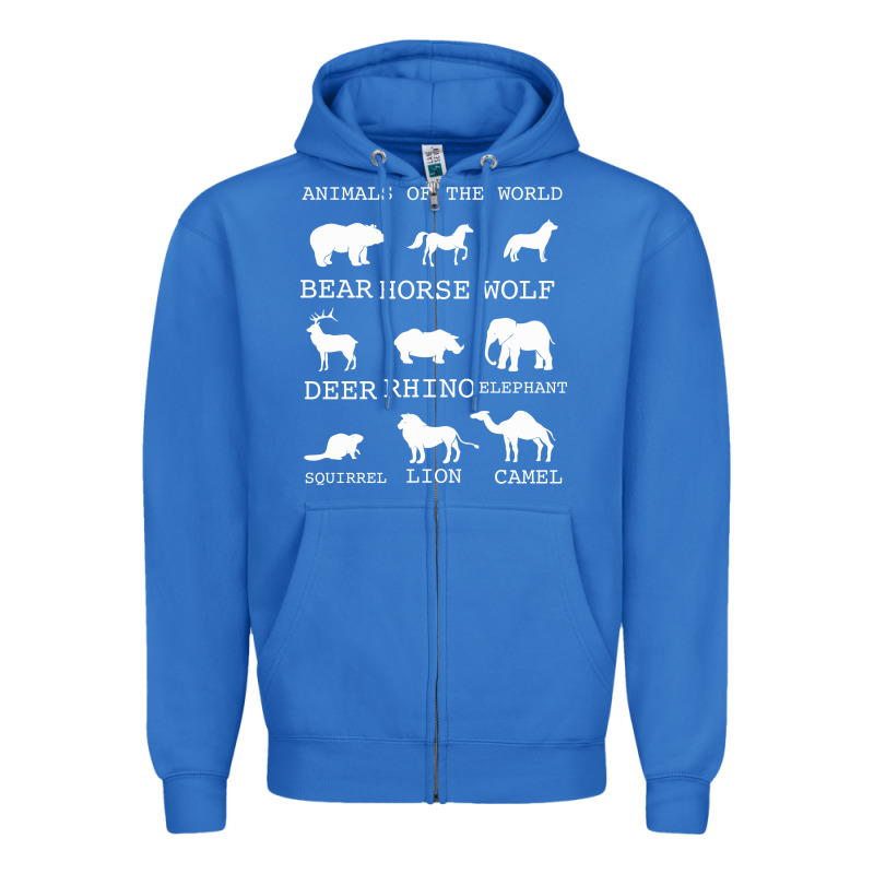 Animals Of The World Zipper Hoodie by Bettercallsaul | Teevron