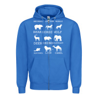 True Royal Animals Of The World Zipper Hoodie - Bettercallsaul