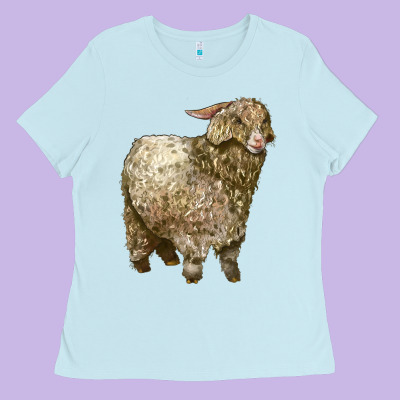 Angora Goat Ladies Tee Designed By Lillyallendesigns