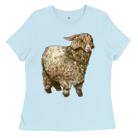 Baby Blue Angora Goat Ladies Tee - LillyAllenDesigns
