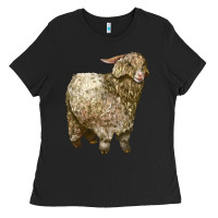 Black Angora Goat Ladies Tee - LillyAllenDesigns