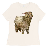 Bone Angora Goat Ladies Tee - LillyAllenDesigns