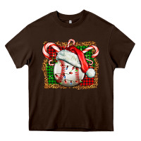 Chocolate Brown baseball christmas Heavy Core Tee - FaDigitalArtStudio