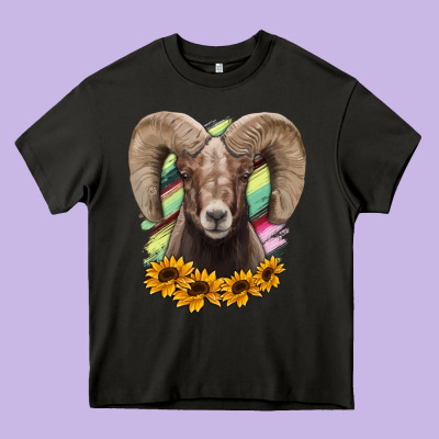 Bighorn Sheep Heavy Core Tee Designed By Ranaportraitstore
