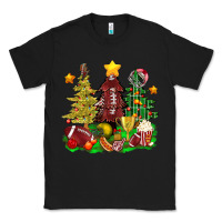 Black christmas with american football trees bbs Classic Tee - BundleAndBundleShop