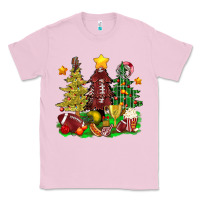 Bubblegum Pink christmas with american football trees bbs Classic Tee - BundleAndBundleShop