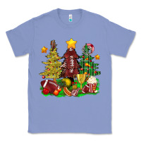 Colony Blue christmas with american football trees bbs Classic Tee - BundleAndBundleShop