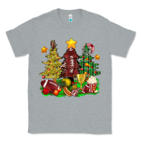 Heather Grey christmas with american football trees bbs Classic Tee - BundleAndBundleShop