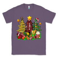 Lavender christmas with american football trees bbs Classic Tee - BundleAndBundleShop