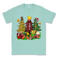 Seafoam christmas with american football trees bbs Classic Tee - BundleAndBundleShop