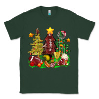 Sports Green christmas with american football trees bbs Classic Tee - BundleAndBundleShop