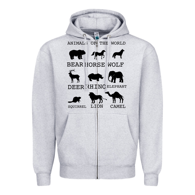 Anımals Of The World Zipper Hoodie by Bettercallsaul | Teevron