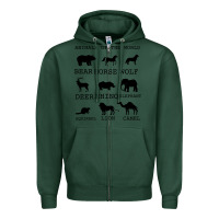 Sports Green Anımals Of The World Zipper Hoodie - Bettercallsaul