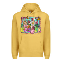 Antique Gold easter cross background Premium Hoodie - BarkalooDesign