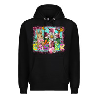 Black easter cross background Premium Hoodie - BarkalooDesign