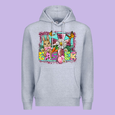 Easter Cross Background Premium Hoodie Designed By Barkaloodesign