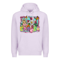 Lilac easter cross background Premium Hoodie - BarkalooDesign