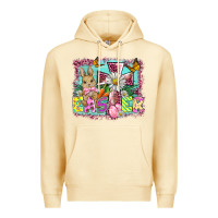 Pina Colada easter cross background Premium Hoodie - BarkalooDesign