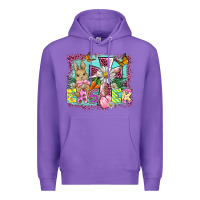 Purple easter cross background Premium Hoodie - BarkalooDesign