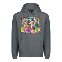 Rock easter cross background Premium Hoodie - BarkalooDesign
