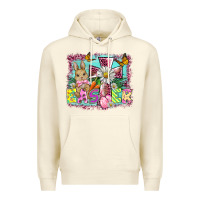 Sandshell easter cross background Premium Hoodie - BarkalooDesign