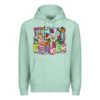 Seafoam easter cross background Premium Hoodie - BarkalooDesign