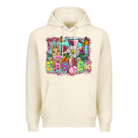 Tofu easter cross background Premium Hoodie - BarkalooDesign