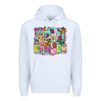 White easter cross background Premium Hoodie - BarkalooDesign