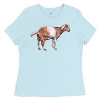 Baby Blue Nubian Goat Ladies Tee - LillyAllenDesigns