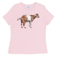 Bubblegum Pink Nubian Goat Ladies Tee - LillyAllenDesigns