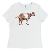 White Nubian Goat Ladies Tee - LillyAllenDesigns