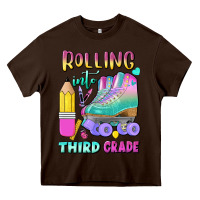 Chocolate Brown rolling into third grade Heavy Core Tee - BundleAndBundleShop
