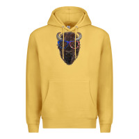 Antique Gold bison with american flag glasses Premium Hoodie - RanaPortraitStore