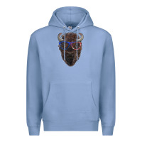 Colony Blue bison with american flag glasses Premium Hoodie - RanaPortraitStore