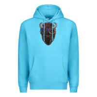 Ocean Blue bison with american flag glasses Premium Hoodie - RanaPortraitStore