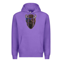 Purple bison with american flag glasses Premium Hoodie - RanaPortraitStore