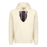 Sandshell bison with american flag glasses Premium Hoodie - RanaPortraitStore