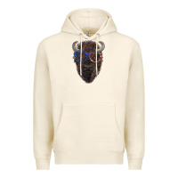 Tofu bison with american flag glasses Premium Hoodie - RanaPortraitStore