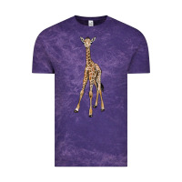 Cloud Purple baby giraffe Vintage Tee - LillyAllenDesigns