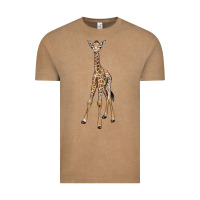 Vintage Coffee baby giraffe Vintage Tee - LillyAllenDesigns
