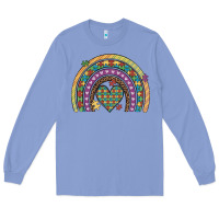 Colony Blue autism awareness heart leopard rainbow Long Sleeve Tee - Artiststas