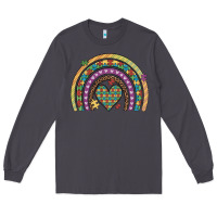 Smoke autism awareness heart leopard rainbow Long Sleeve Tee - Artiststas
